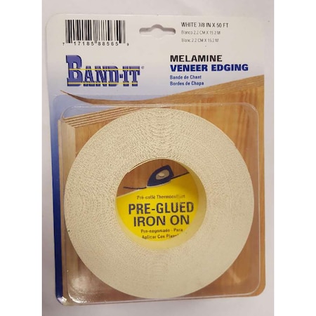 Band-It Band-It .030 in. X 7/8 in. W X 50 ft. L White Melamine Edge Banding No 2/BTR Premium Grade 88565